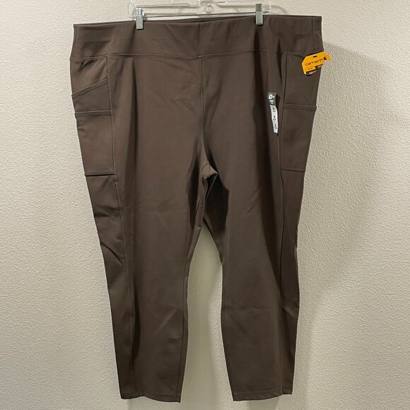 Carhartt Pants - NWT, Women's CARHARTT Force Fitted Utility Leggings Pull On, Olive Brown - 3X